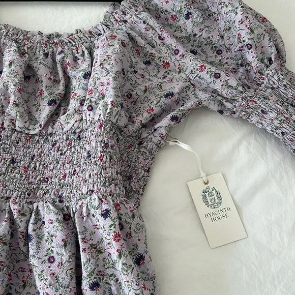 ⭕️ FINAL SALE NWT Hyacinth House Floral Ruched Dress - Picture 5 of 5